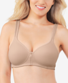 Vanity Fair Body Caress Full Coverage Wireless Bra 72335 In Tan/beige