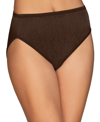 Vanity Fair Illumination Hi-cut Brief Underwear 13108, Also Available In Extended Sizes In Brown