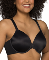 Vanity Fair Beauty Back Full Figure Front-close T-shirt Bra In Black