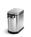 Simplehuman Medium Stainless Steel Pet Food Storage Can In White