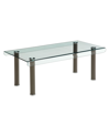 Furniture Of America Karnette Glass Top Coffee Table In Yellow
