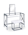Furniture Of America Ian 3-piece Vanity Set In Silver