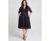 Kiyonna Women's Plus Size Mon Cherie Floral Lace Cocktail Dress In Purple