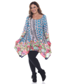 White Mark Plus Marlene Tunic Top In Green