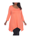 White Mark Plus Size Makayla Tunic Top In Orange