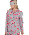 White Mark 3-piece Cozy Pajama Set In Gray