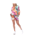 White Mark Women's Tie Dye Lounge Top Shorts Set, 2-piece In Green