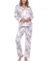 White Mark Plus Size Long Sleeve Floral Pajama Set, 2-piece In Multi