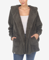 WHITE MARK WOMEN'S PLUSH HOODED WITH POCKETS JACKET