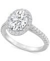 Badgley Mischka Certified Lab Grown Diamond Halo Engagement Ring (2-1/2 Ct. T.w.) In 14k White Gold In Gold