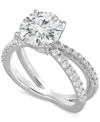 BADGLEY MISCHKA CERTIFIED LAB GROWN DIAMOND SOLITAIRE X ENGAGEMENT RING (3-3/8 CT. T.W.) IN 14K WHITE GOLD