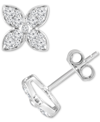 FOREVER GROWN DIAMONDS LAB-CREATED DIAMOND FLOWER STUD EARRINGS (1/2 CT. T.W.) IN STERLING SILVER