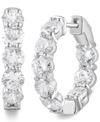 BADGLEY MISCHKA LAB GROWN DIAMOND IN & OUT HOOP EARRINGS (5 CT. T.W.) IN 14K WHITE GOLD