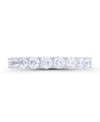 Macy's Cubic Zirconia And Blue Spinel Round And Baguette Eternity Ring In White