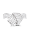 Macy's Cubic Zirconia Pave Knot Ring In White