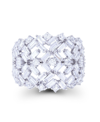 Macy's Cubic Zirconia Round And Baguette Cut Scattered Dome Ring In Yellow