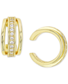 Macy's Cubic Zirconia Triple Row Ear Cuffs In Yellow