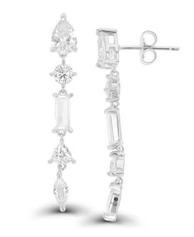 Macy's Multi Shape Dangling Earrings In Sterling Silver