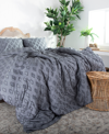 Southshore Fine Linens Gemma 2 Piece Textured Duvet Cover And Sham Set, Twin/twin Xl Bedding In Gray