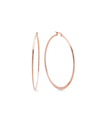 Steeltime 18k Gold Plated Stainless Steel Hoop Earrings In Pink