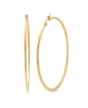 Steeltime 18k Gold Plated Stainless Steel Hoop Earrings In Gold