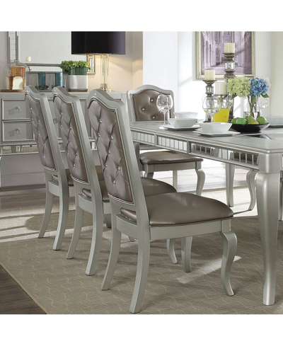 Acme Furniture Francesca Side Chair Set Of 2 In Silver