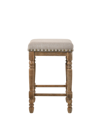 Acme Furniture Farsiris Counter Height Stool In Tan/beige