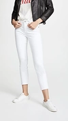 7 For All Mankind Roxanne Ankle Jeans With Raw Hem In Luxe White