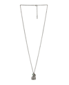 Mr Ettika Plated Ox Chain Buddha Necklace In Silver