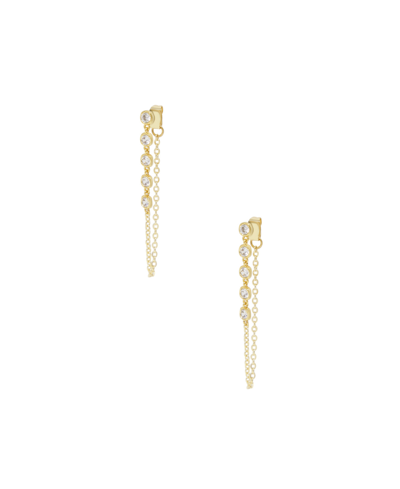 Ettika Crystal Gold-plated Chain Dangle Earrings