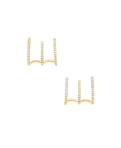 Ettika Ear Wrap Stud With Cubic Zirconia In Gold Plated