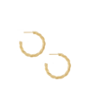 Ettika Gold Plated Twisted Hoops In Gold