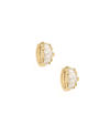 Ettika Crystal And Gold Plated Huggie Hoops In Gold