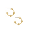 Ettika Simple Gold Plated Nugget Hoops In Gold