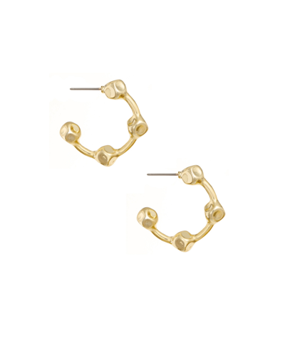 Ettika Simple Gold Plated Nugget Hoops