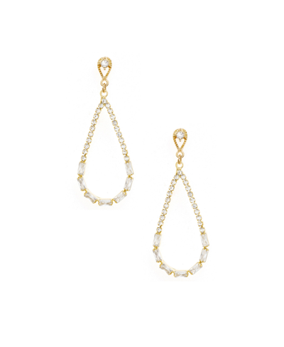 Ettika Crystal Teardrop Earrings In Gold Plated