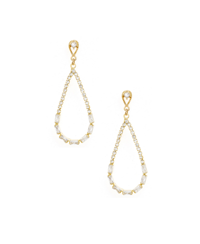 Ettika Crystal Teardrop Earrings In Gold