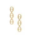 ETTIKA GOLD PLATED THICK CHAIN LINK EARRINGS