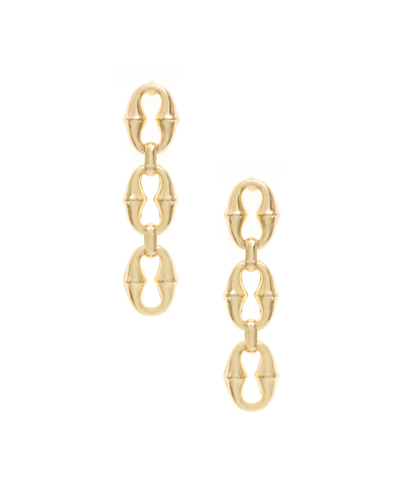 Ettika Gold Plated Thick Chain Link Earrings