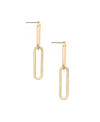 Ettika Elongated Link Crystal Earrings In Gold