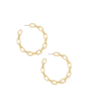 Ettika Chain Link Hoop Earrings In Gold