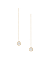 Ettika Crystal Teardrop Threader Earrings In Gold