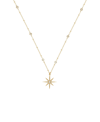Ettika Crystal Chain Star Necklace In Gold