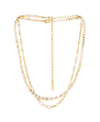 Ettika Set Of 2 Freshwater Pearl And Chain Necklaces In Gold
