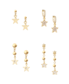 Ettika Constellation Star Multiple Earring Set In Gold
