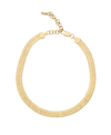 Ettika Gold-plated Flat Snake Chain Necklace In Gold