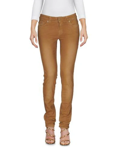 7 For All Mankind Denim Trousers In Brown