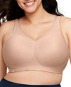 Glamorise Women's Plus Size Magic Lift Seamless Sport Bra 1006 In Tan/beige