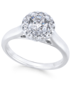 X3 DIAMOND ENGAGEMENT RING (1 CT. T.W.) IN 18K WHITE GOLD, CREATED FOR MACY'S