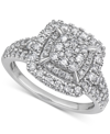 Macy's Diamond Cluster Ring (1 Ct. T.w.) In 10k White Gold In Gold